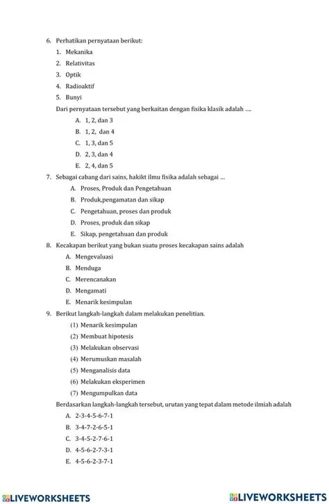 Hakikat Ilmu Fi… | Free Interactive Worksheets | 2197637