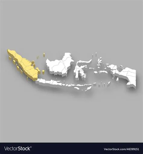Sumatra region location within indonesia map Vector Image
