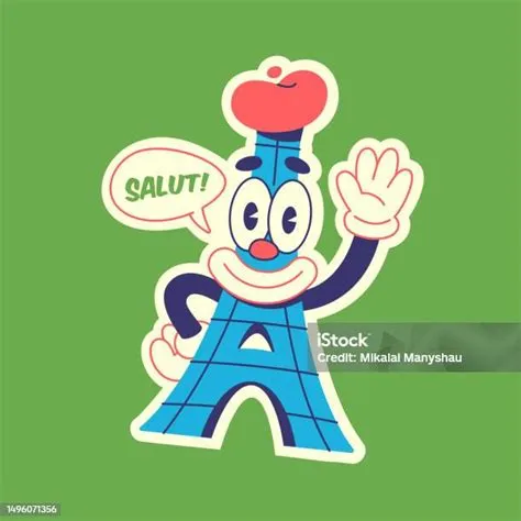 Travel Vector Retro Stiker Pin Stamp Patch Menara Eiffel Kartun ...