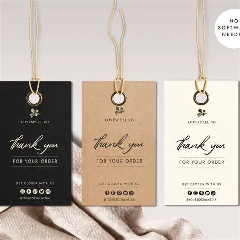 Editable Hang Tag Label Template