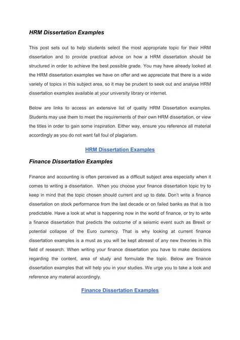 Dissertation Examples | Sample Dissertations | PDF