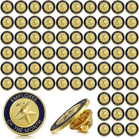 72 Pcs Employee of The Month Lapel Pin 3/4 Inch Employee Enamel Pins ...