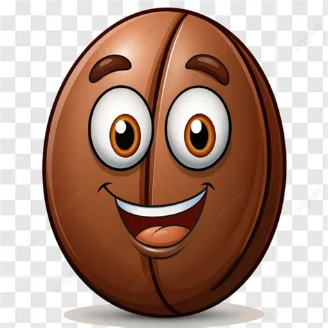 Smiling Coffee Bean Cartoon Character Clipart, Happy Coffee Beans ...