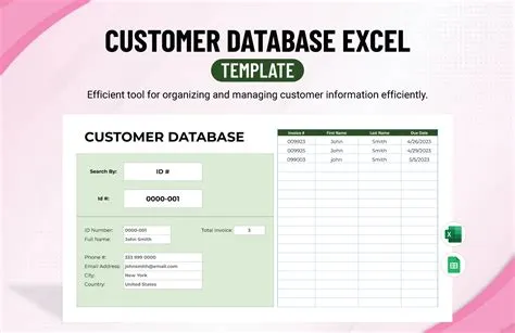 Free Editable Database Templates in Excel to Download