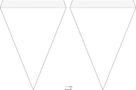 Pennant Banner Template - Triangle Flag Banner Template - (2400x1697 ...