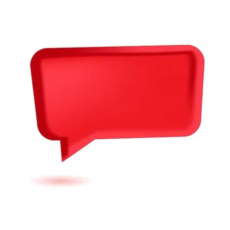 Blank red speech bubble pin isolated on white background 3d rendering ...