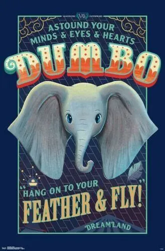 DUMBO - FEATHER & FLY - MOVIE POSTER - 22x34 - DISNEY 17075 | eBay ...