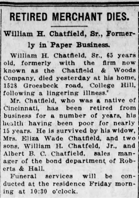 William Henry Chatfield II (1860-1924): homenaje de Find a Grave