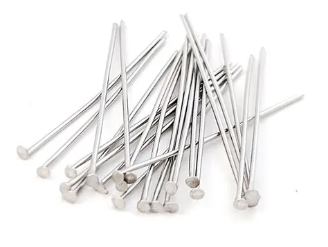 100pcs Stainless Steel Head Pins, Flat Head Pin, Bead Wire Pins, Steel ...