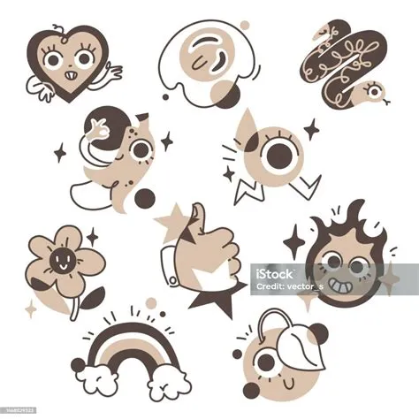 Lustige Aufkleber Patches Pins Stempel Verschiedene Niedliche ...