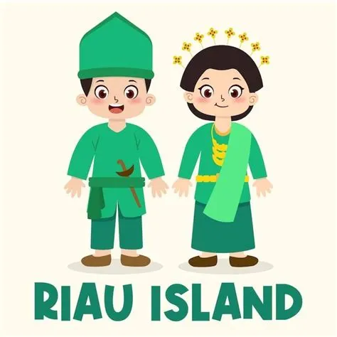 Traditional indonesian clothes from riau island | Premium Vector ...