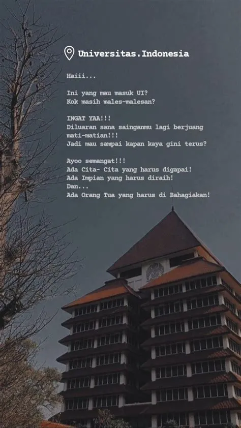Universitas Indonesia Lockscreen | Kutipan motivasi belajar, Motivasi ...