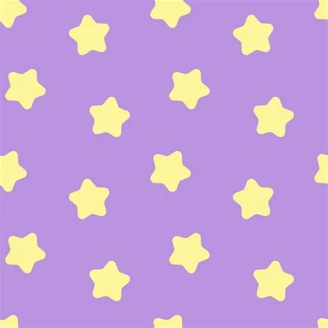 Yellow Stars Pattern on Pastel Purple Background