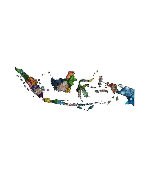 Spirograph Patterned Indonesia Provinces Map Digital Art by Spirograph ...