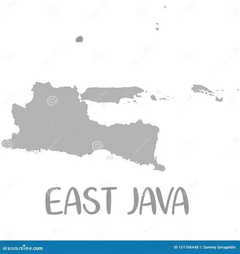 High Quality Map of East Java is a Province of Indonesia Stock ...