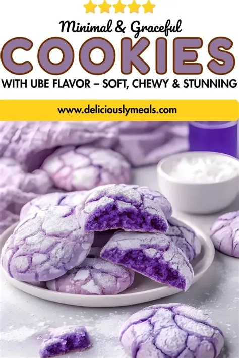 Purple Crinkle Cookies Recipe - deliciously meals