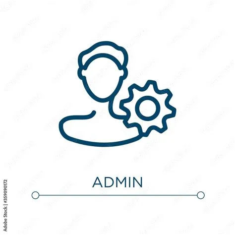 Admin icon. Linear vector illustration. Outline admin icon vector. Thin ...