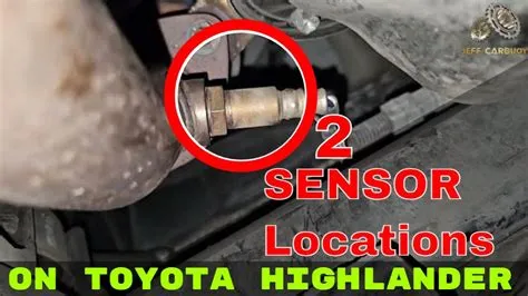 All 4 O2 Sensors Location On 2012 Toyota Highlander v6 - YouTube
