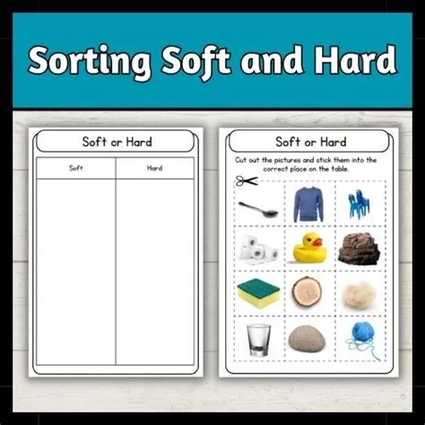 Sorting Soft and Hard Materials Worksheet | PrimaryResourceRack