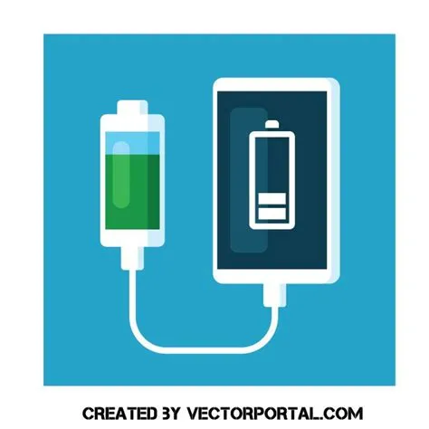 Smartphone Charging Vector Art