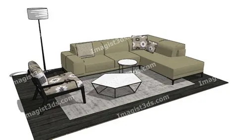 Detailed Sofa 3D Models of 2022, #030006 | Imagist3ds 3D Model Library