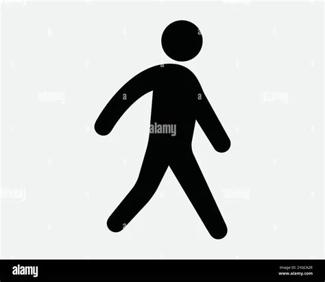 Man Walking Walk Jog Walk Run Running Pedestrian Stick Figure Stickman ...