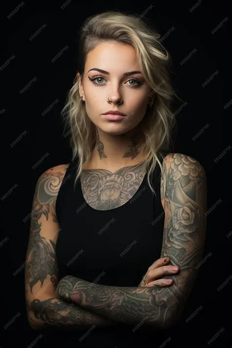 Premium Photo | Tattoo on a woman39s body skin tattoo on a woman39s ...