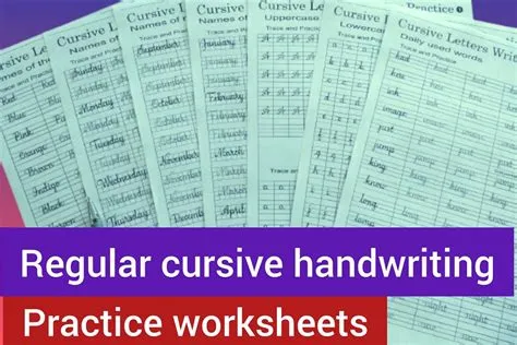 straight cursive handwriting practice worksheets | for kids, beginner ...