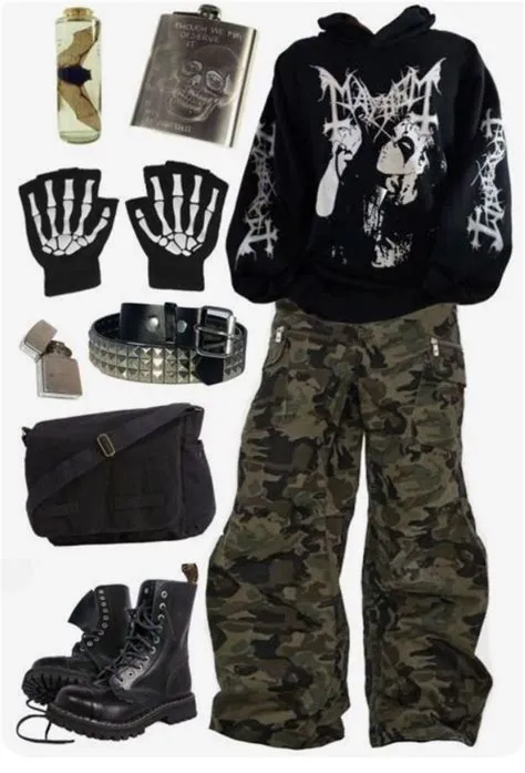 by Girlygay_808 Kunewa-Hams on Pins by you | Metalhead fashion ...