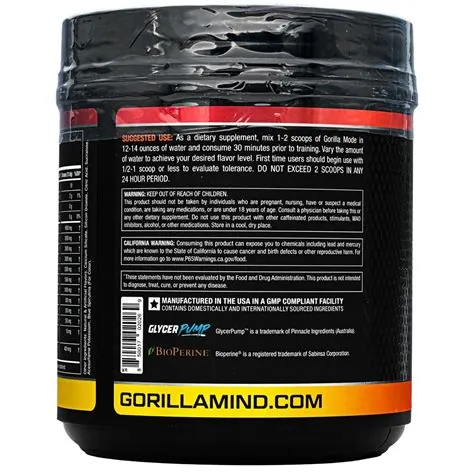 Gorilla Mode Pre Workout | Gorilla Mind | Innovative Formulas