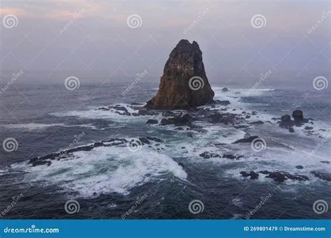 Dramatic Sunset at Papuma Beach in Jember, East Java, Indonesia. Stock ...