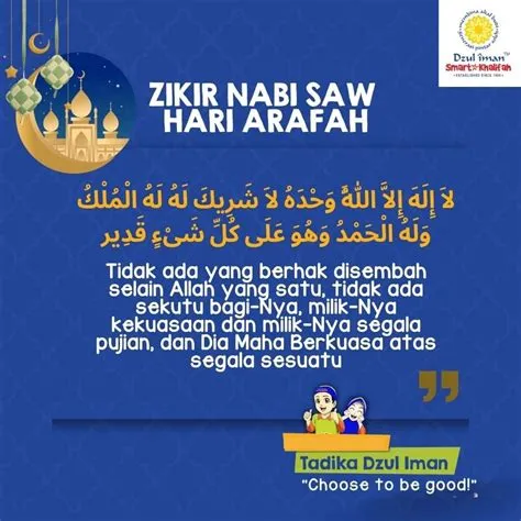 “Sebaik-baik doa adalah doa di hari Arafah, dan sebaik-baik zikir yang ...