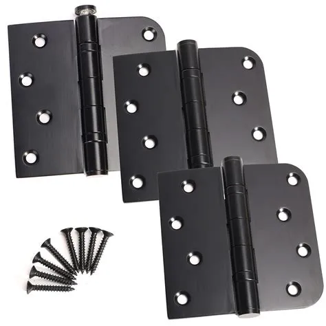 3 Pack Black Heavy Duty Pin Removable 4" X 4 Inch Stainless Steel Ball ...