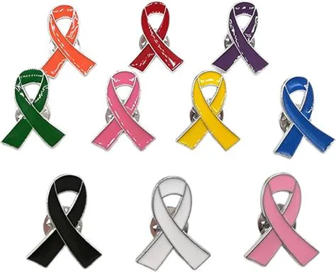 Amazon.com: KIIFENG 10 Pcs Ribbon Lapel Pin Breast Cancers Awareness ...