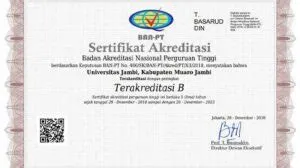 Sertifikat Akreditasi Universitas Jambi (UNJA) Semua Jurusan 2025