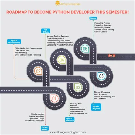Roadmap To Become Python Developer This Semester | Make an infographic ...