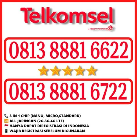 Jual KARTU PERDANA NOMOR CANTIK Telkomsel Simpati Triple 888 AABB - Kab ...