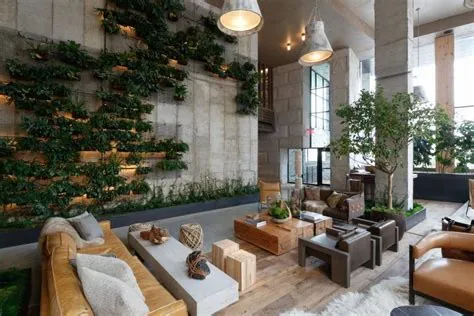 Design biofílico: a sintonia com a natureza | Hotel lobby design, Hotel ...