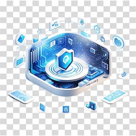 Premium Vector | Web digital data security technology on a transparent ...