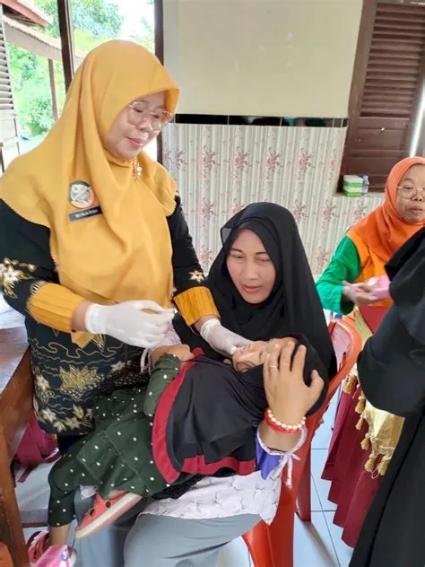 Pelaksanaan Sub Pin Polio Putaran 1 Desa Taskombang - Kecamatan Manisrenggo