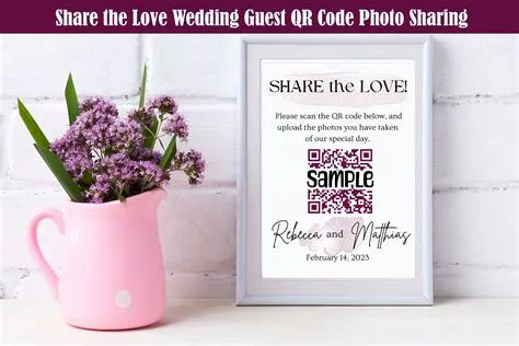 Guest Photo Sharing QR Code Template, Wedding Signs, Wedding Decor ...