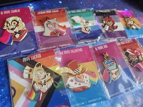 LIMITED 2024 Hazbin Hotel Pride Flagge Emaille Pins Fan Made - Etsy.de