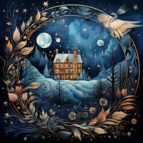 Framed Winter House Art Free Stock Photo - Public Domain Pictures