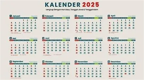 Kalender 2025, Tanggal Merah Libur Nasional Cuti Bersama Juli hingga ...