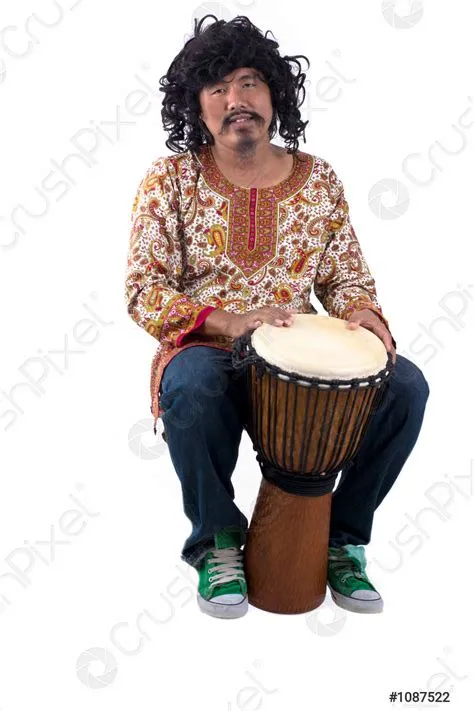 Man playing the djembe - stock photo 1087522 | Crushpixel