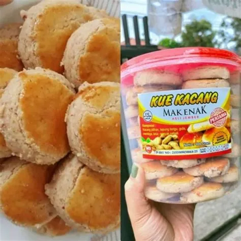 Jual Kue kacang mak enak asli jember 900g/Kue mak enak/kue kacang ...
