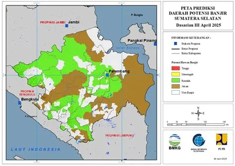 Prakiraan Daerah Potensi Banjir Dasarian Provinsi Sumatera Selatan ...