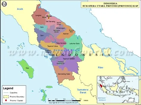 Sumatera Utara Map, Map of Sumatera Utara Province, Indonesia