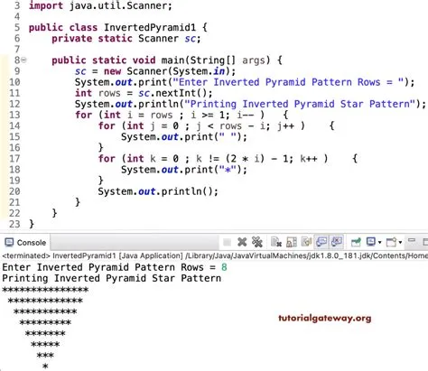 Inverted Triangle Java Program at Aaron Mordaunt blog