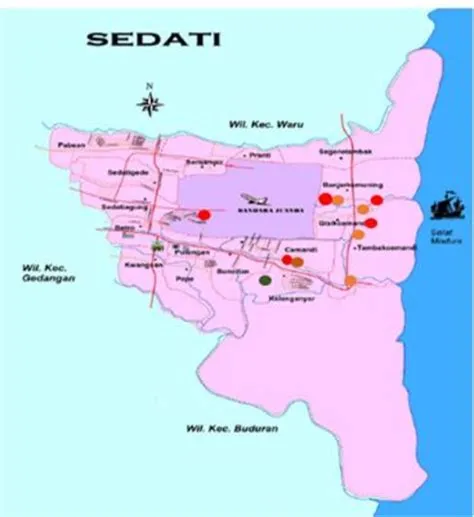 Sedati District Map (Source: Central Bureau of Statistic of Sidoarjo ...